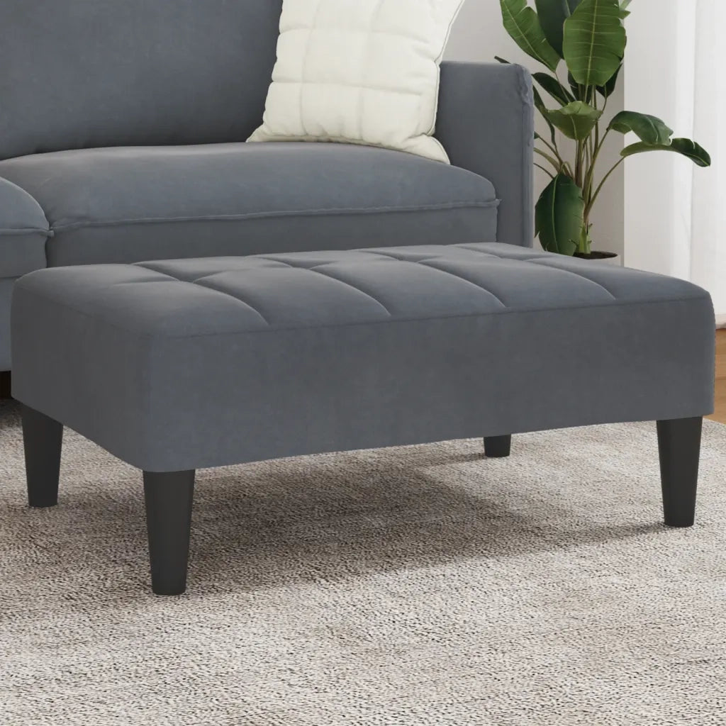 Poggiapiedi Grigio Scuro 77x55x31 cm in Velluto 4007385