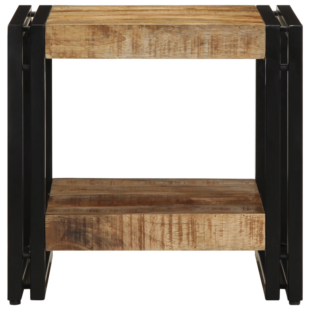 Tavolino da caffÃ¨ 40x50x38 cm in legno massello grezzo di mango