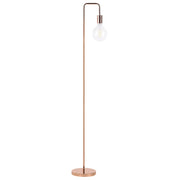 Lampada da Terra Rame Metallo Finitura Lucida Lampadina A Vista Industriale