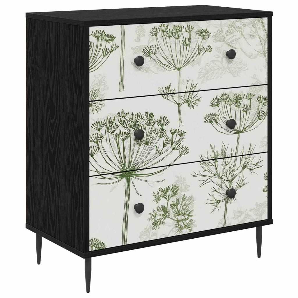 Cassettiera GOTHA Stampa di albero verde 66 x 36,5 x 76 cm 8007388