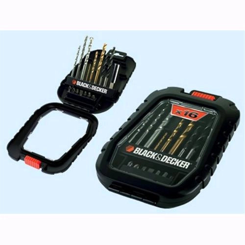 Set accessori per trapani Black&Decker in astuccio da 16 pz   A7186