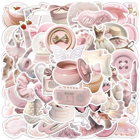 Sticker Grafitti Acquatici - Ballerina - 100 Pezzi - Sticker PVC - Per Ragazze - Decorazioni per Laptop/Auto