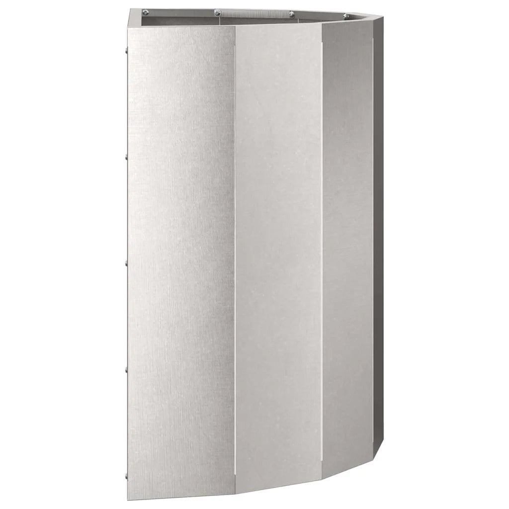 Fioriera | Cassetta per fiori | Vaso Argento 60 x 30 x 50 cm Acciaio inossidabile