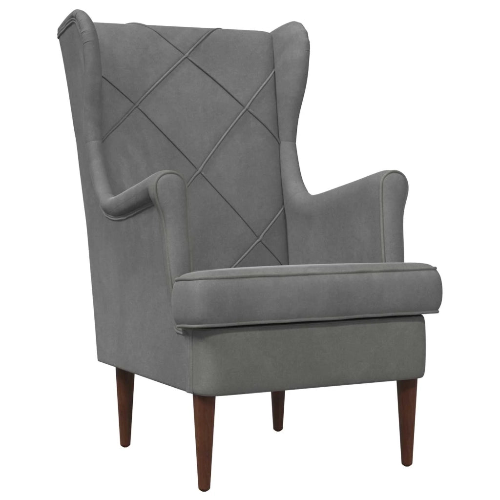 Poltrona con Ottomano 2 pz Grigio Scuro Velluto 3418843