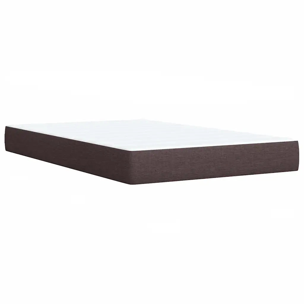 Giroletto a Molle con Materasso Marrone Scuro 120x190cm Tessuto 3292012