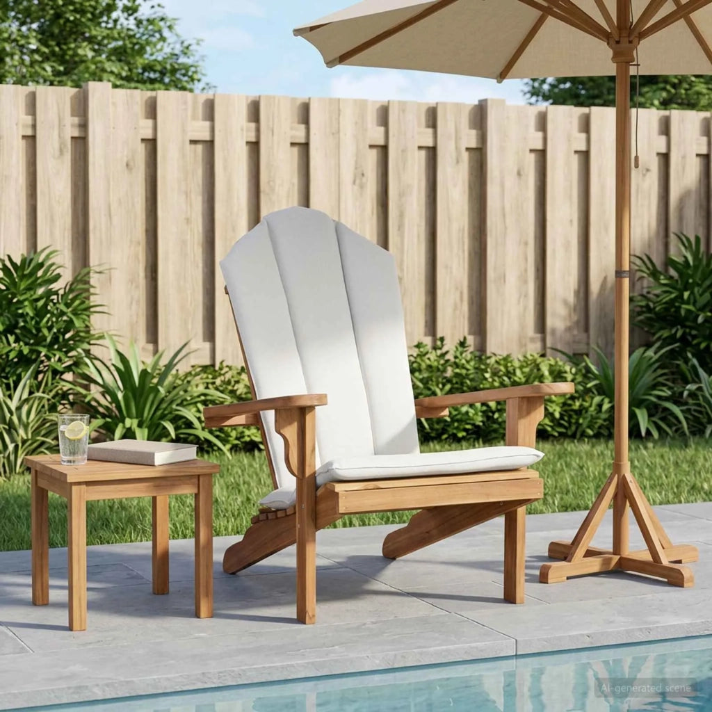 Sedia Adirondack da giardino Naturale Legno di teak solido 42041356