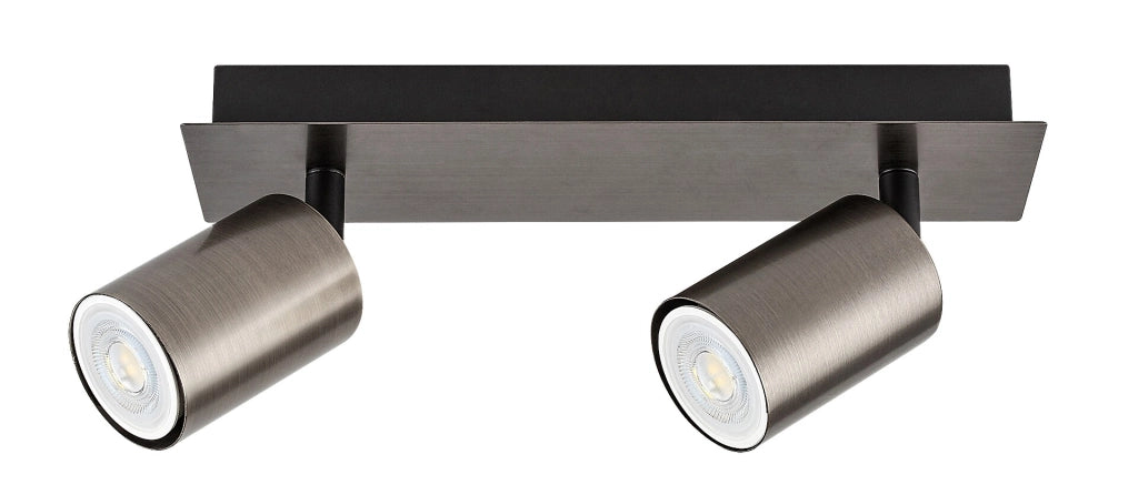 Plafoniera industriale grigia 2 faretti GU10 Rabalux