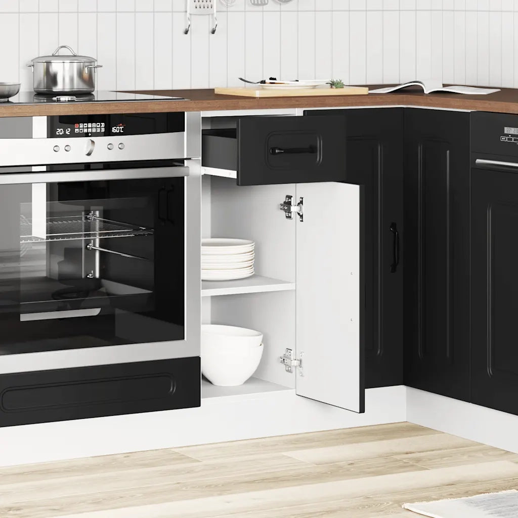 Base da Cucina Kalmar Nero in Legno Multistrato