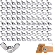 Viti a farfalla in acciaio inossidabile M6 - 80 pezzi - Fissaggio a mano - Fissaggio resistente all'usura - Duraturo e resistente alla corrosione - Adatto per interni ed esterni