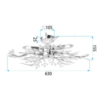 Lampada Da Soffitto Ebt021-5c Chrome