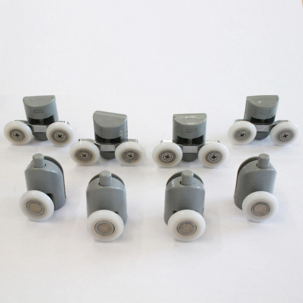 Kit 8 pz cuscinetti di ricambio vetro box doccia anta scorrevole Mix 1