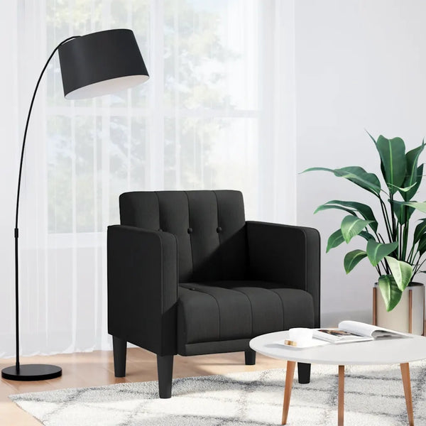 Divano Sedia con Braccioli Nero 53 cm in Tessuto 4100545