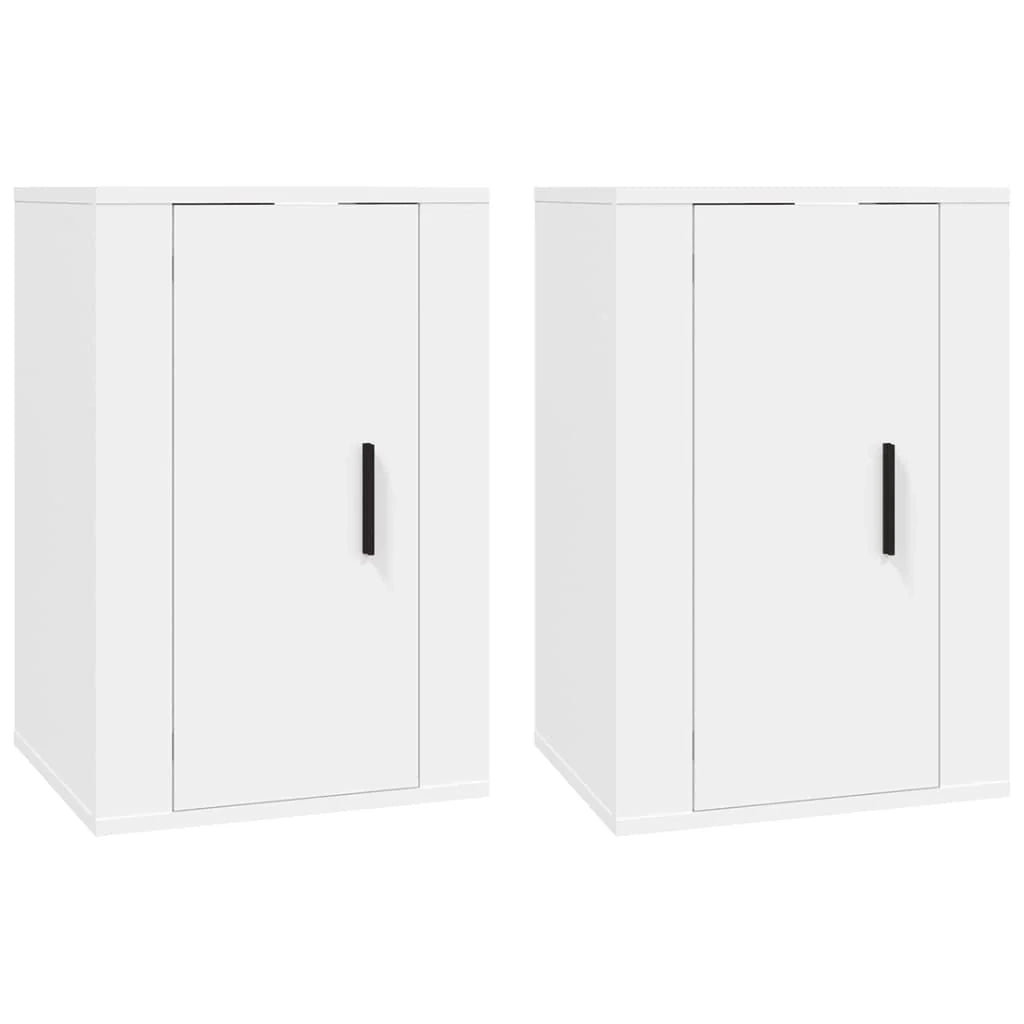 Mobile TV multimediale da parete mensola TV credenza mobile TV sala da pranzo soggiorno camera da letto 2 pezzi 40 x 34,5 x 60 cm bianco 02_0028912