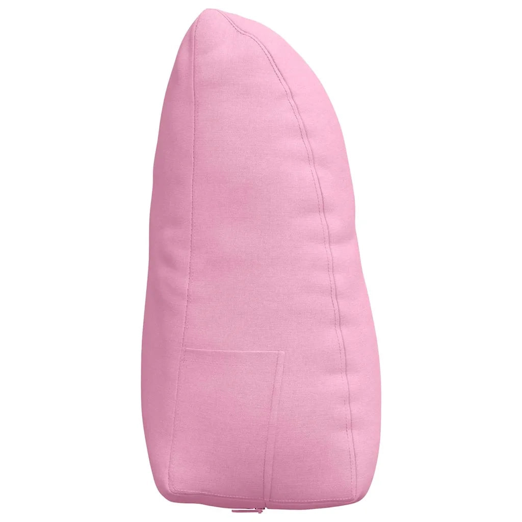Cuscino per Schiena Rosa 60 x 24 x 50 cm Tessuto 42014398