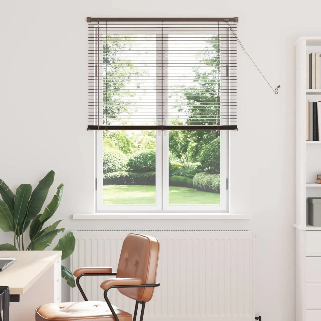 Tenda Veneziana Marrone Scuro con Motivo 150 x 70 cm PVC 42003787