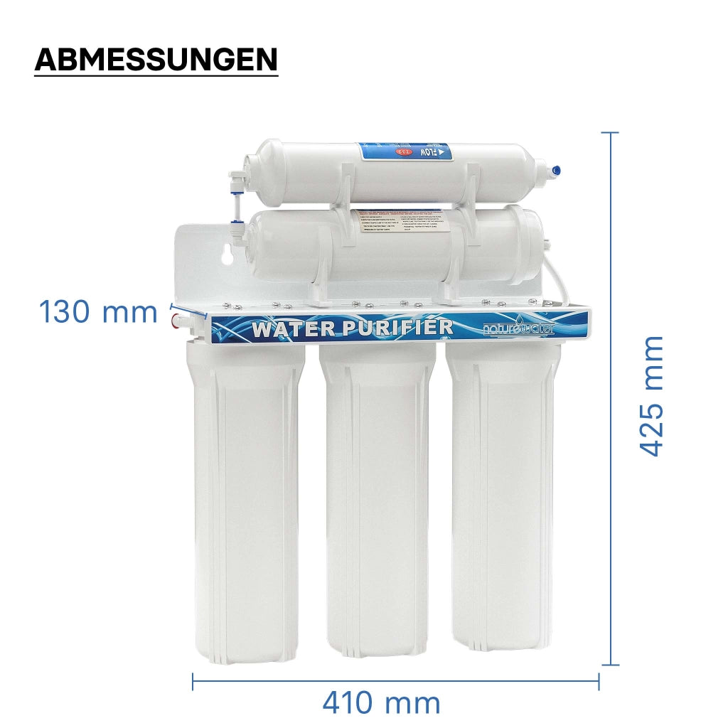 Naturewater Filtro dell'acqua a 5 livelli NW-PR305, con cartucce filtranti da 254 mm, con rubinetto