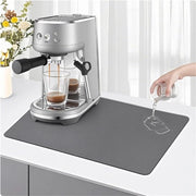 Afdruipmat per caffè, 40x50cm, afdruipmat, afdruipmat assorbente per pavimento macchina caffè (grigia)