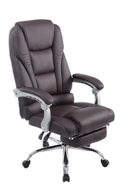 Sedia da ufficio Pacific in similpelle marrone