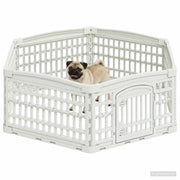 Panchetto per Cani a 6 Pannelli Bianco 122 x 106 x 40 cm 42027217