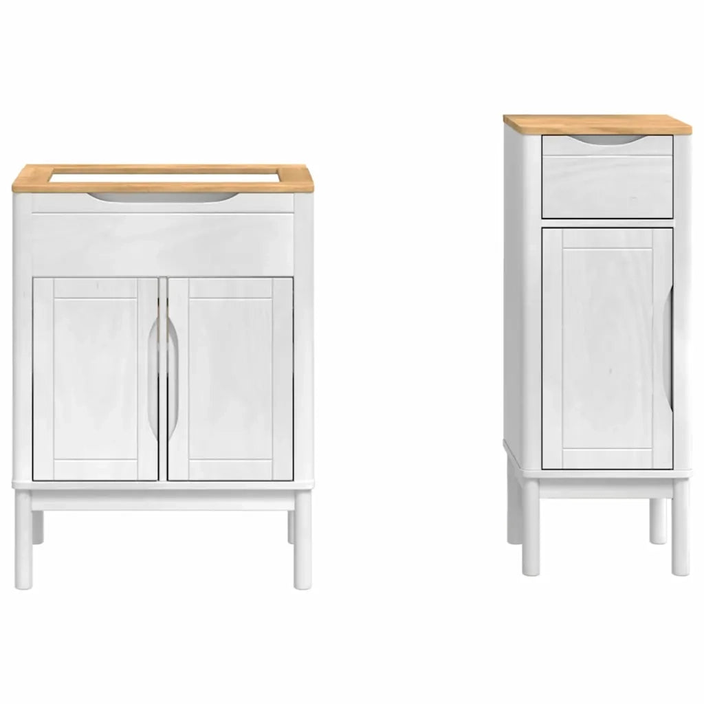 Set di mobili per il bagno con cassetto FLORO 2 pcs Bianco 3385880