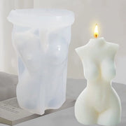 Candela in forma 3D per donne - Mal in silicone - Candela da assemblaggio - Decorazione - Forma creativa - Facile da staccare