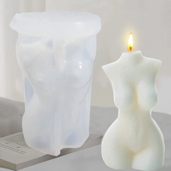 Candela in forma 3D per donne - Mal in silicone - Candela da assemblaggio - Decorazione - Forma creativa - Facile da staccare