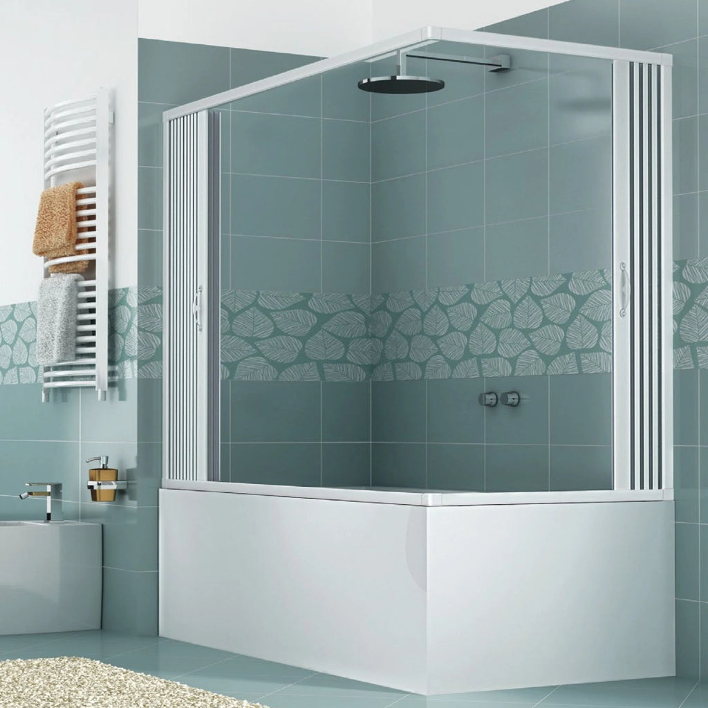Galassia 70x150 H150 cm folding bathtub box in PVC with two corner opening doors