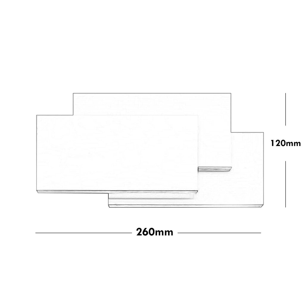 Applique moderno rettangolare LED 12W CCT 3 temperature di luce da 3000K a 6500K lampada parete muro soggiorno ufficio 230V