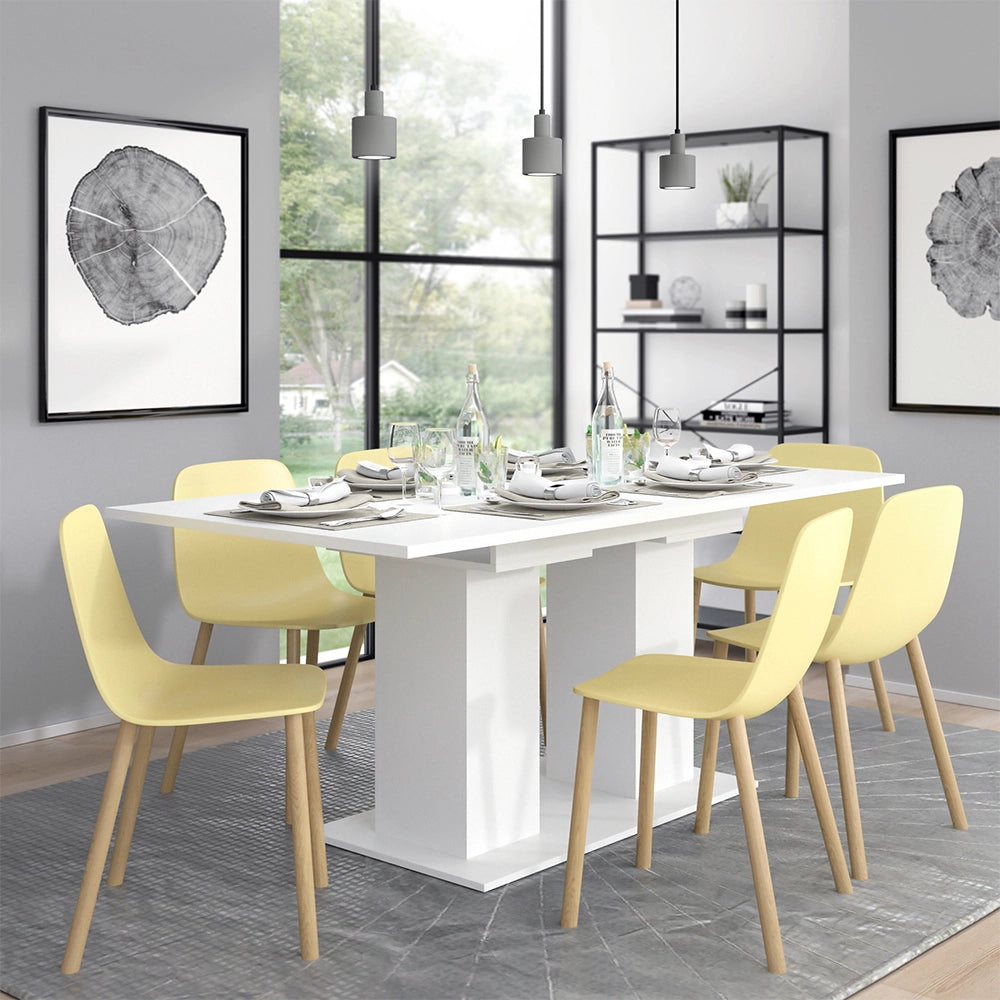 Vicco Tavolo da pranzo allungabile Bianco 90 x 140 cm