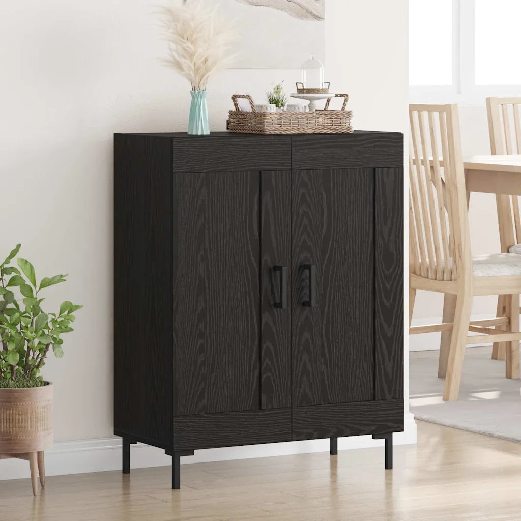 Credenza-Buffet-Armadio da cucina Rovere Nero 69,5 x 34 x 90 cm 493626