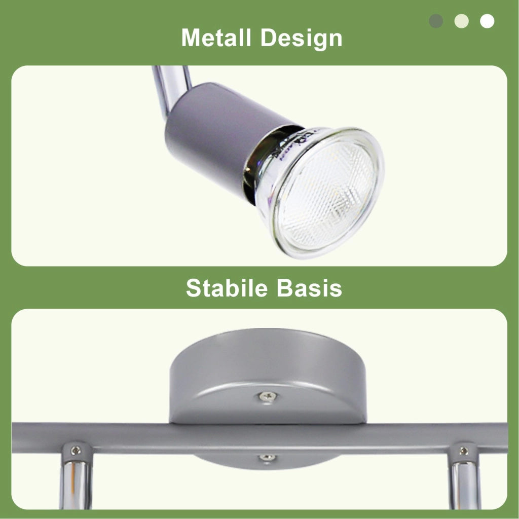 ZMH Faretto da soffitto 4 fiamme GU10 moderni per corridoio con lampadine incluse