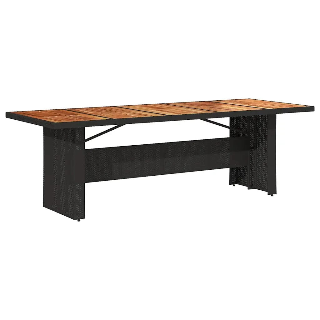 Set Bistrò da Giardino 9 pz con Cuscini in Polyrattan Nero 3277289