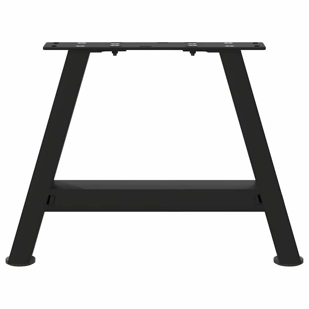 Set di 2 gambe robuste per tavolino da caffè a forma di A con livelli regolabili 50 x 30-31 cm acciaio nero 02_0057096
