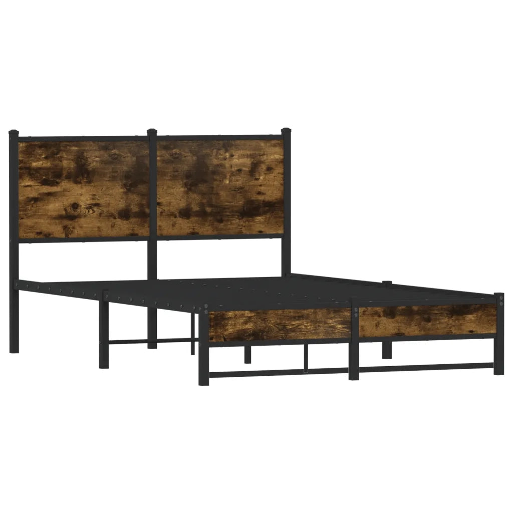 Giroletto senza Materasso in Metallo Rovere Fumo 120x190 cm 4007829