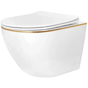 Vaso Wc Sospeso Rea Carlo Mini Tornado Nf Gold Edge