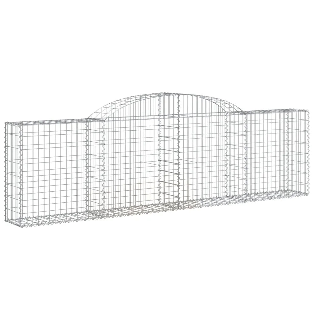Cesti Gabbioni ad Arco 6 pz 300x30x80/100 cm Ferro Zincato 3146507