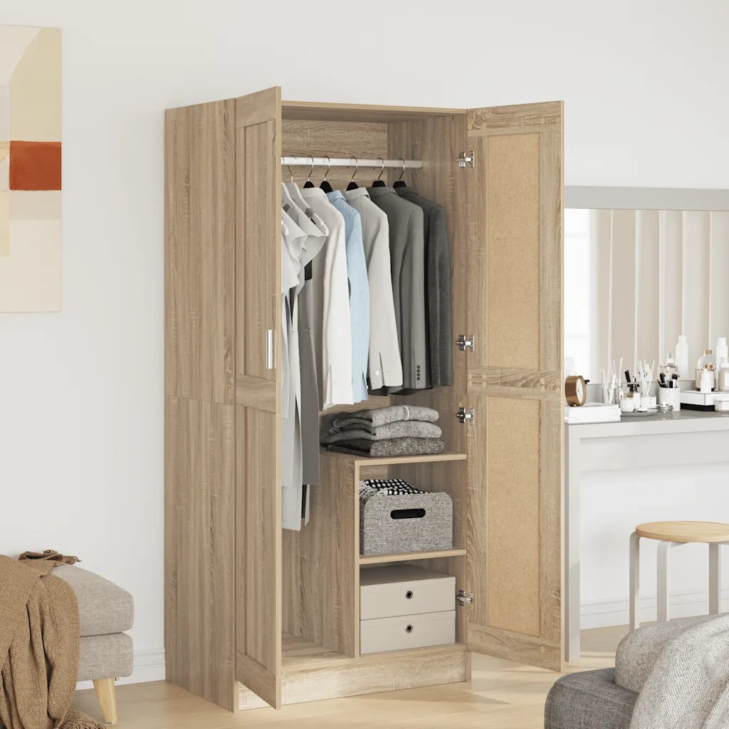 Armadio Rovere Sonoma 82,5x51,5x180 cm in Legno Multistrato 803437