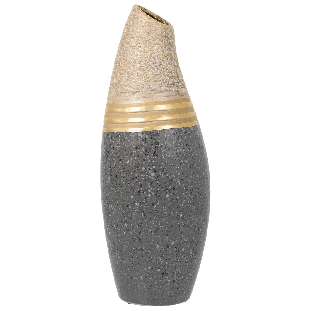 Vaso in ceramica dorata 12x12x33h