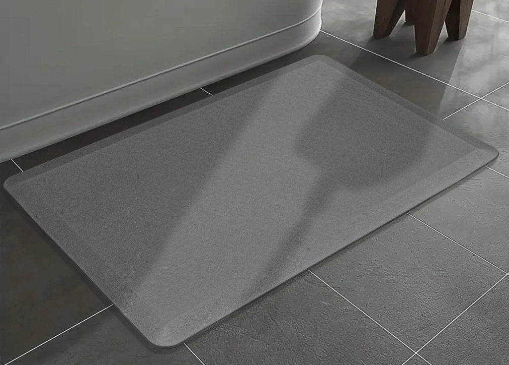 Tappeto Bagno Memory Ultrasoft Antiscivolo Impermeabile Tinta Unita Giulia - 44x75 - Grigio