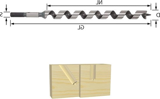 Bozzo per serpentina Acciaio per utensili Misuratore di diametro 20 mm - NL 165 mm - GL 235 mm - S 12 mm - 6 lati