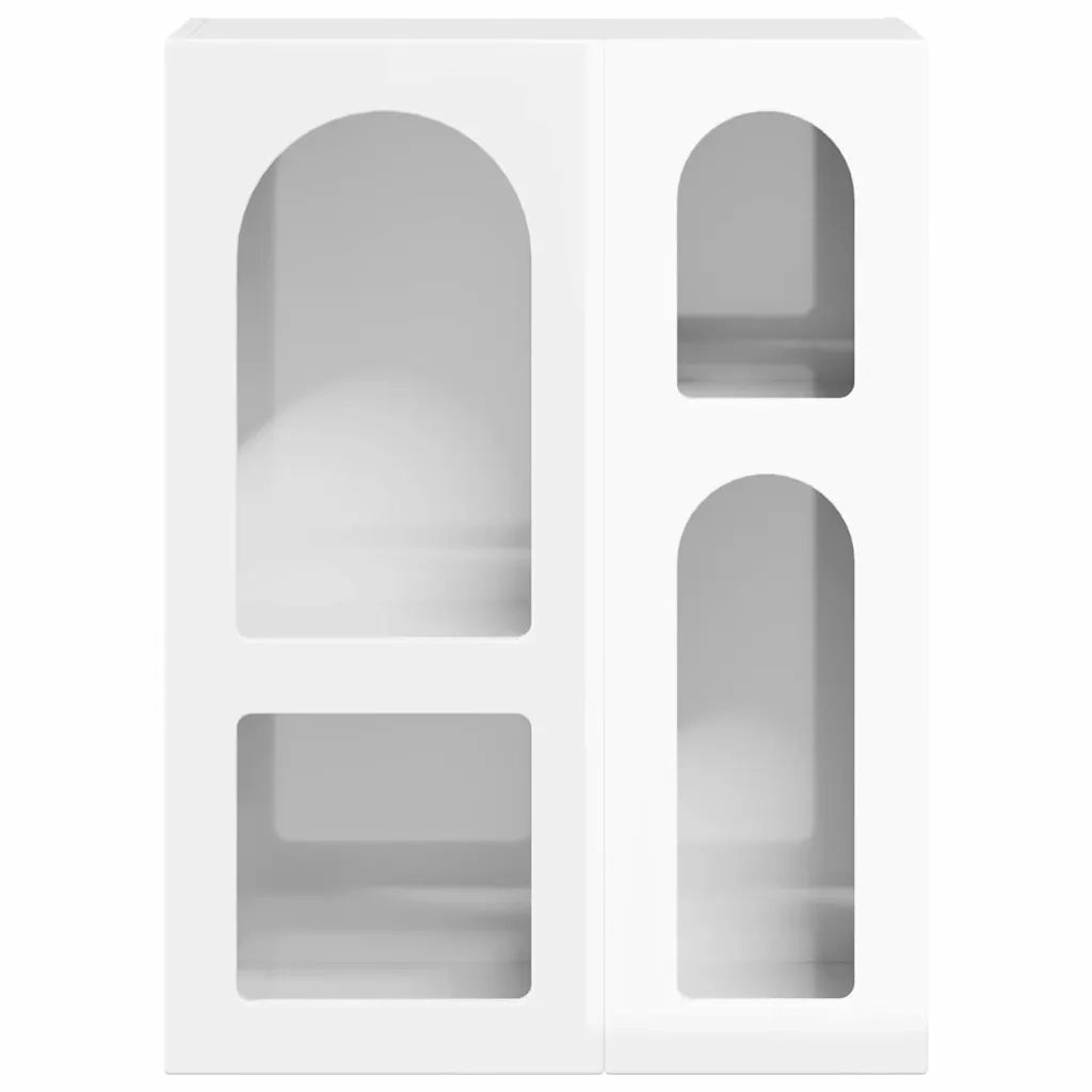 Credenza-Buffet-Armadio da cucina Bianco Lucido 59 x 35 x 80.5 cm Legno multistrato