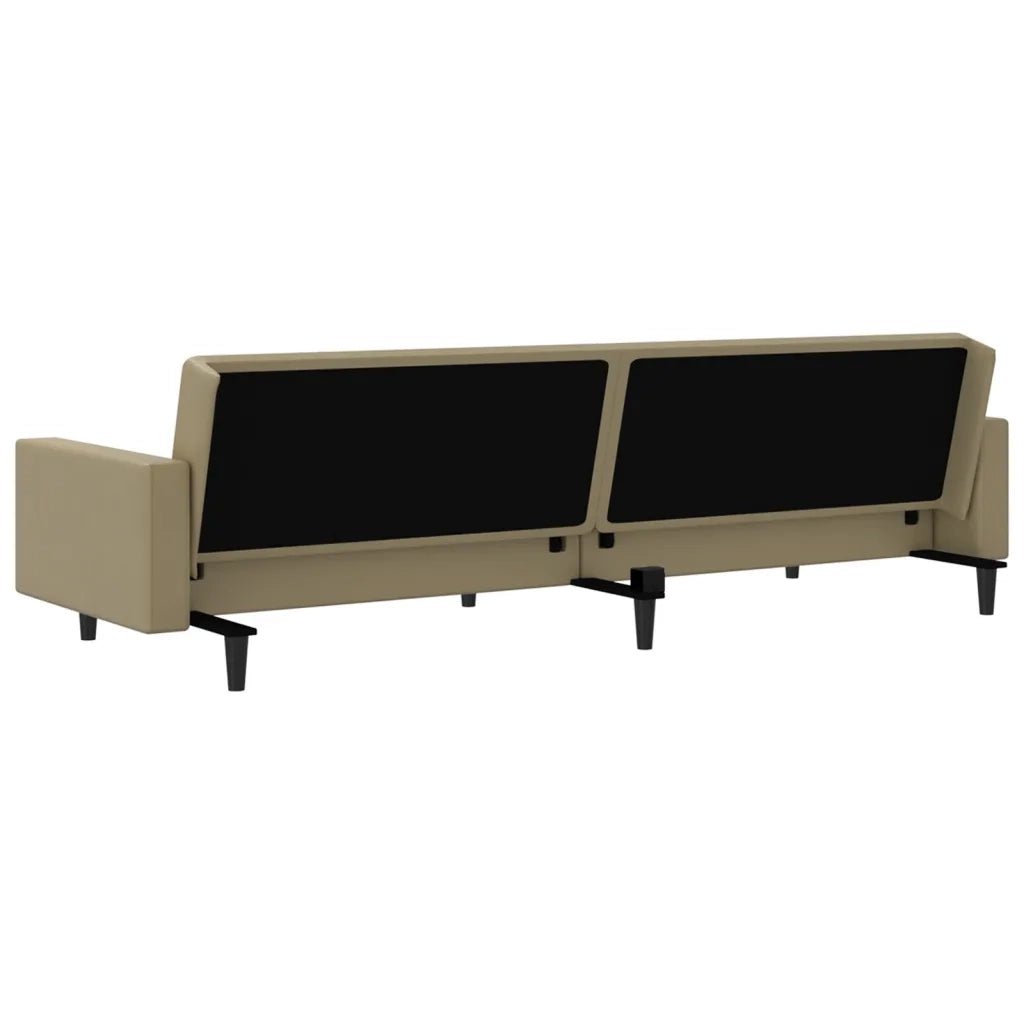 Divano Letto a 2 Posti-Sofa Letto 2 Posti-Daybed Cappuccino in Similpelle 450220