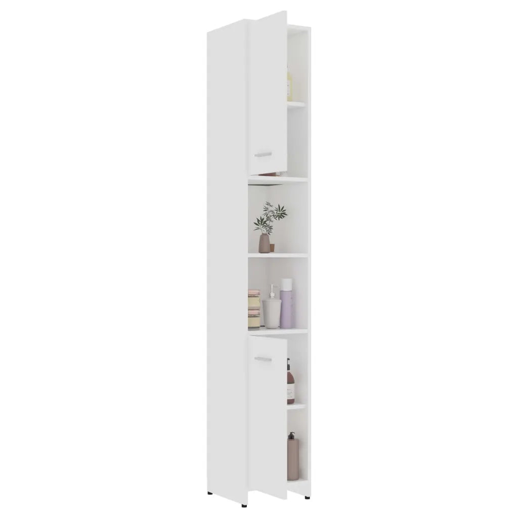Set Mobili da Bagno | Armadio da bagno 3 pz Bianco in Truciolato