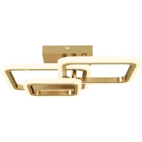Plafoniera LED 40W 4300 lm, 3 temperature di colore, 3 anelli dorati, 48 x 46 x 13 cm