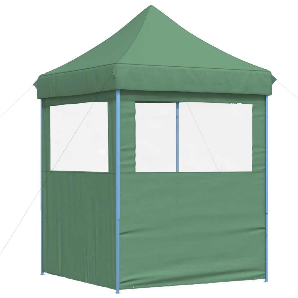 Tendone per Feste Pieghevole Pop-Up con 2 Pareti Verde 4004992