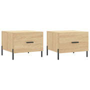 2 pz Tavolini salotto | Tavolino da caff¨¨ | Tavolino da Soggiorno Rovere Sonoma 50x50x40cm Legno Multistrato