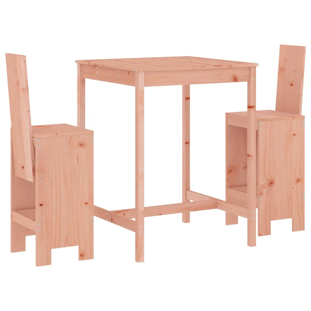 Set da Bar da Giardino 3 pz | Set Salotto da Giardino in Legno Massello di Douglas