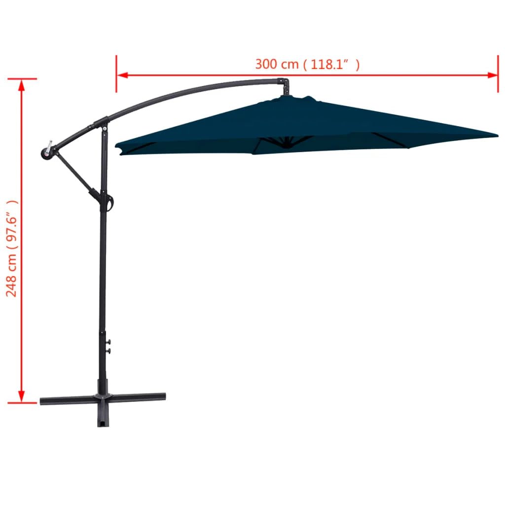 Ombrellone da giardino a sbalzo da 3 m blu 02_0008599