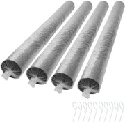Set di contenitori di stoccaggio 4 pezzi - Materiale trasparente in plastica - 55 x 234 cm - Set di cinture per cavi - Riciclabile - Materiale affidabile - Borse di stoccaggio