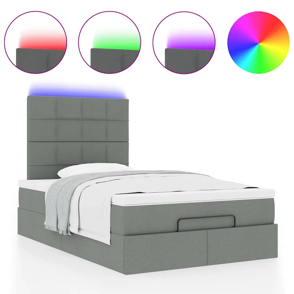 Struttura Letto Pouf con Materasso 120x200 cm in Tessuto 3313997